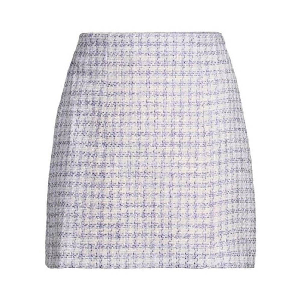 Favorite Daughter Lilac Tweed Houndstooth Mini Skirt